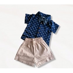 Camisa de lunares, short y...