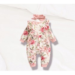 Body estampado floral y cintillo